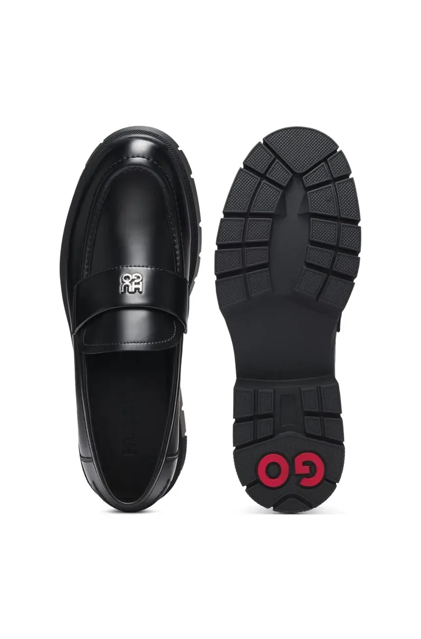 Лофери Hugo Boss з логотипом зі шкіри — фото 2