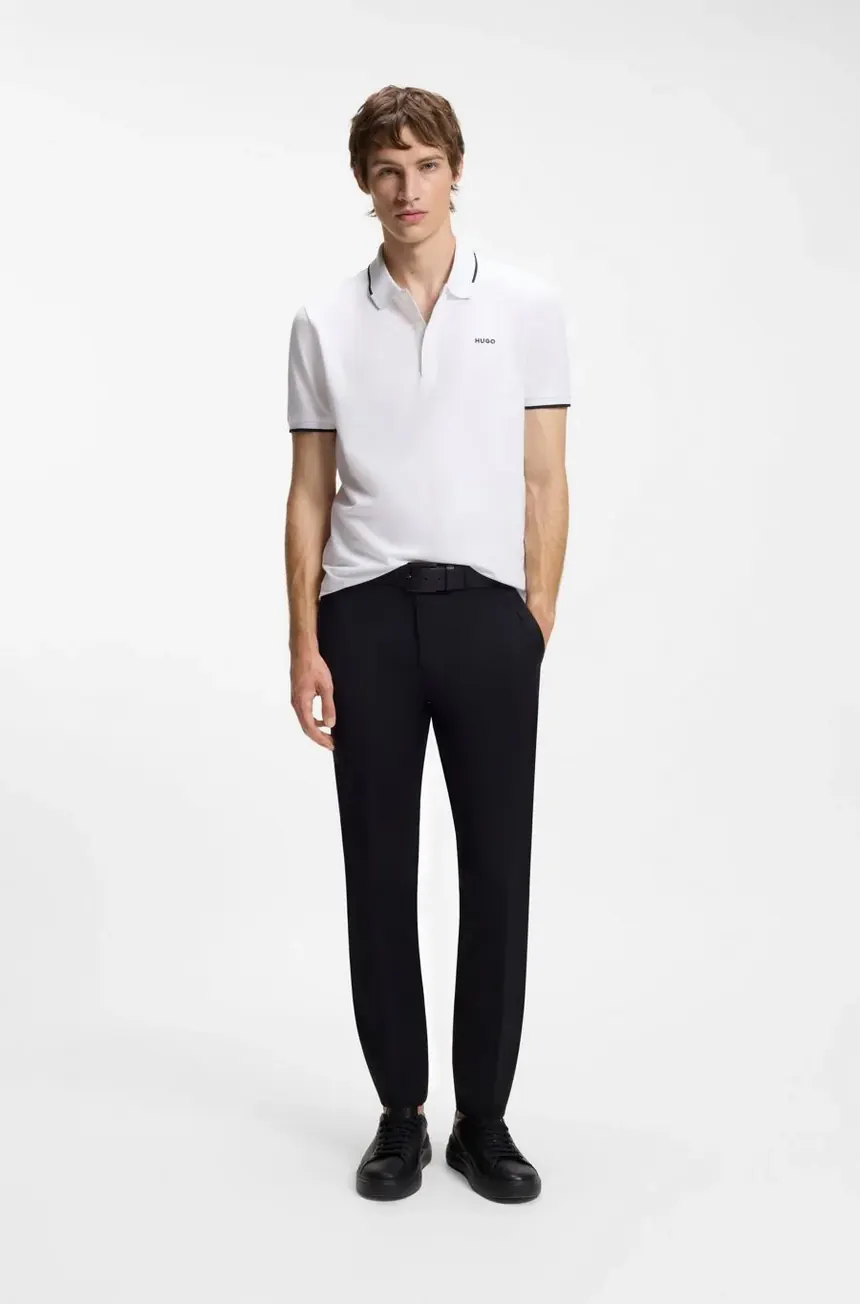 Поло Hugo Boss slim fit зі стрейч-бавовни — фото 3