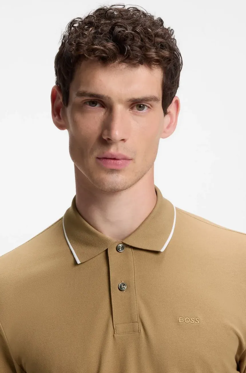 Поло Hugo Boss з вишивкою з логотипом з бавовни — фото 2