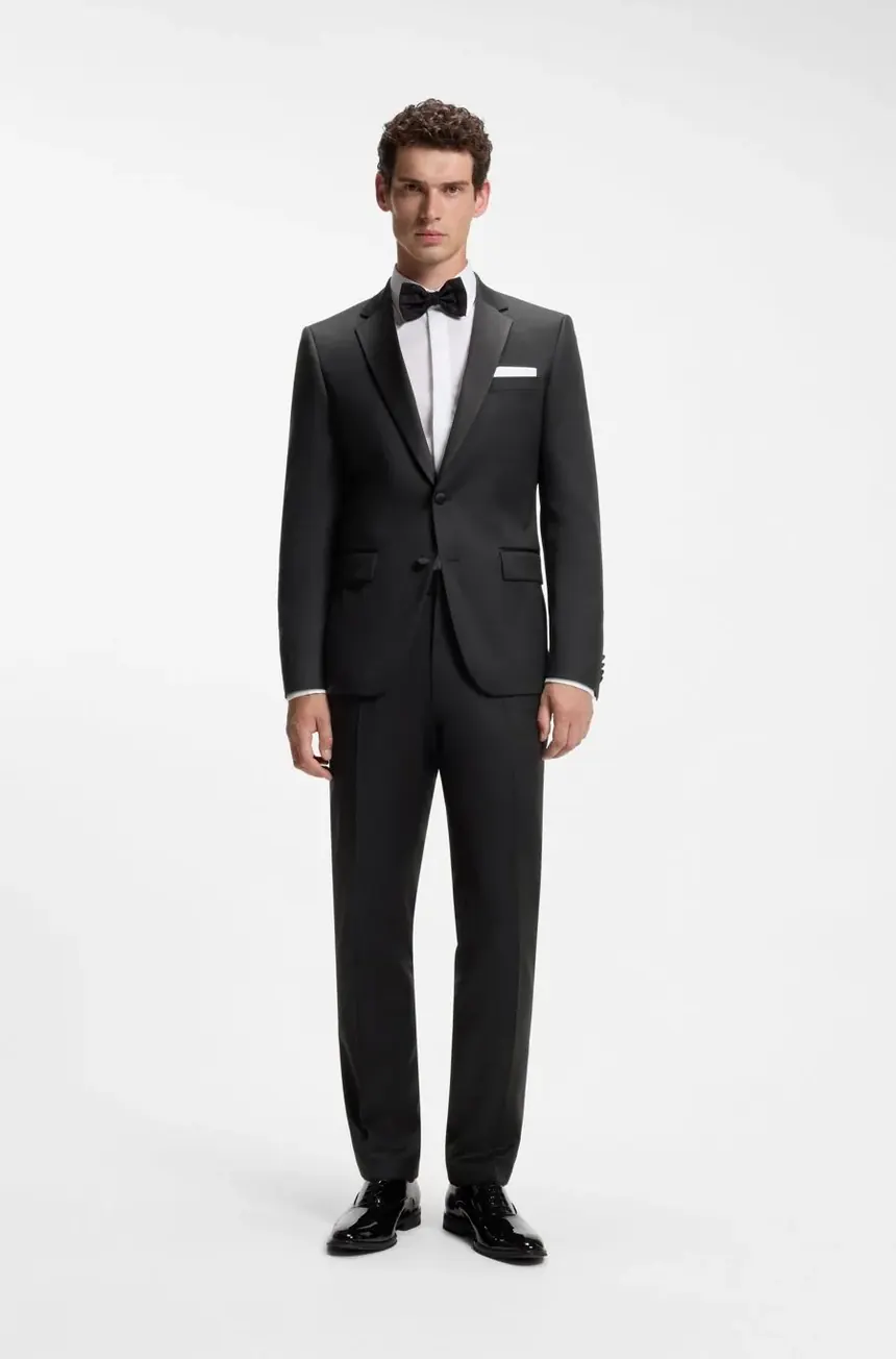 Штани Hugo Boss slim fit з вовни — фото 2