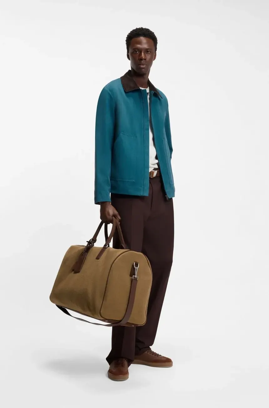 Спортивна сумка Hugo Boss зі льону — фото 2